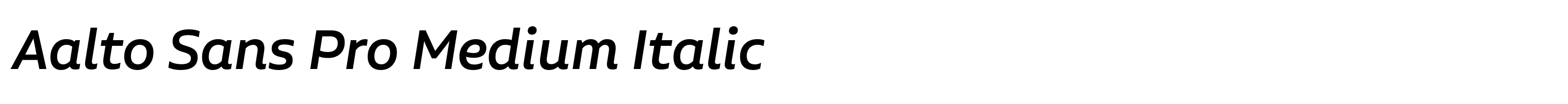 Aalto Sans Pro Medium Italic